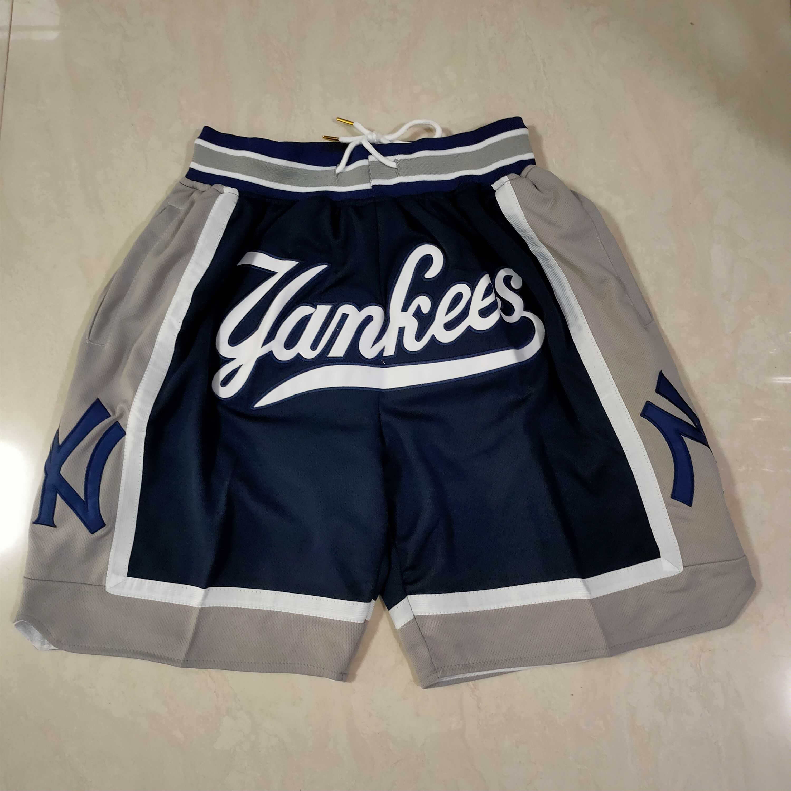 Men MLB New York Yankees Blue Shorts